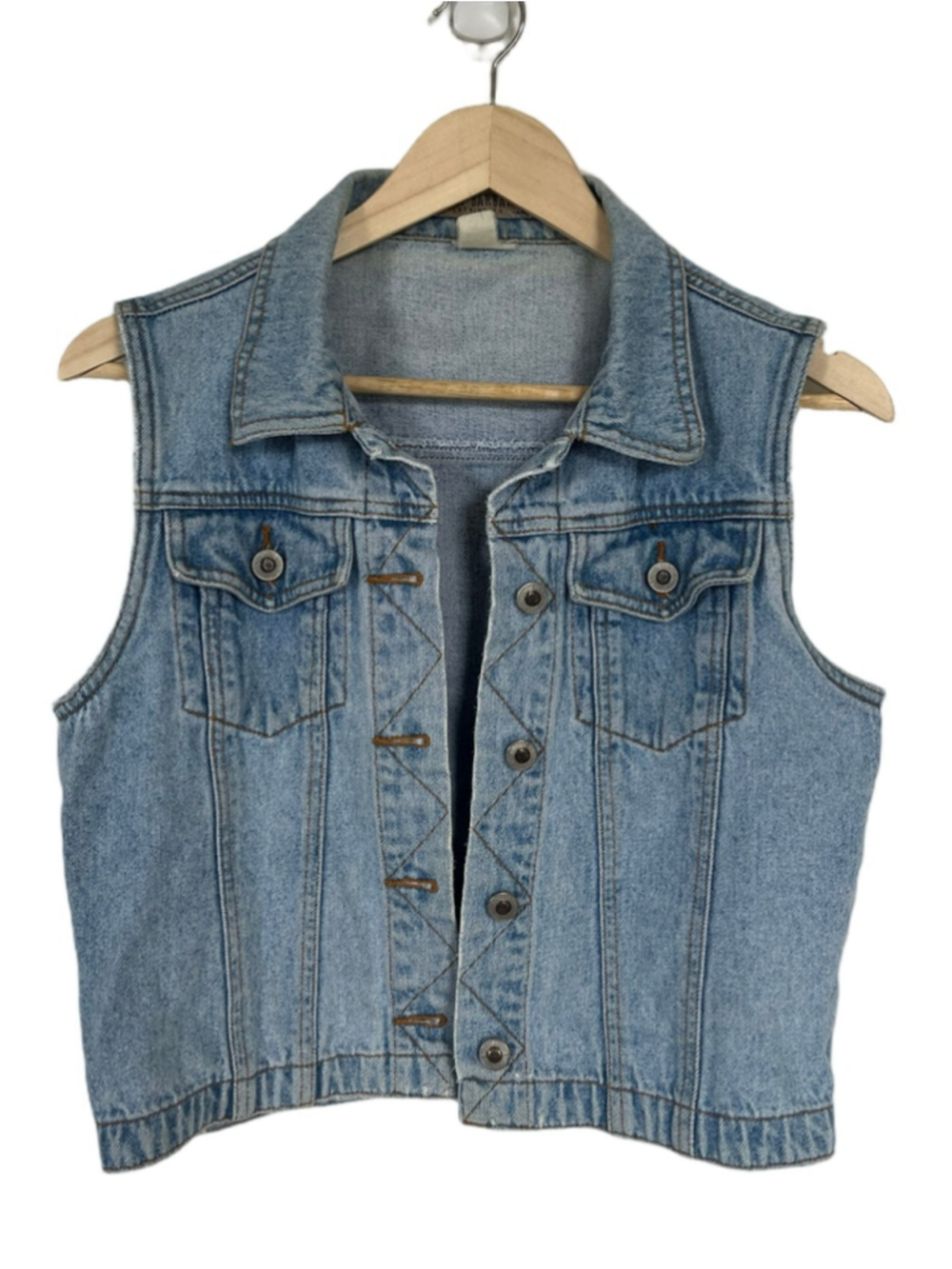 Vintage 90s Santa Barbara Clothing Co. Denim Vest Blue Jean Medium Wash